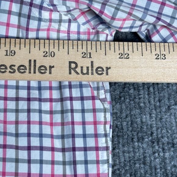 Etro Shirt Mens 42 Large Multicolor Check Plaid Made in Italy Long Sleeve Cotton - Picture 9 of 12